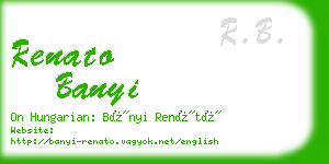 renato banyi business card